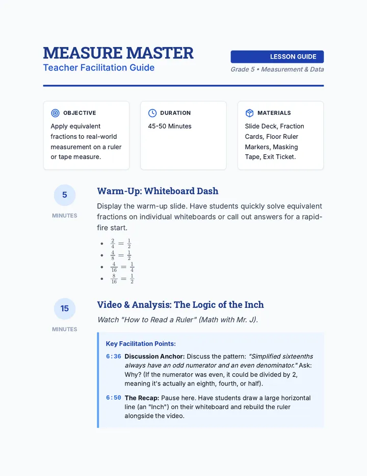 Measure Master Teacher Guide