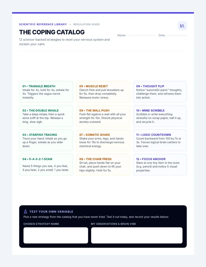 Coping Catalog Worksheet