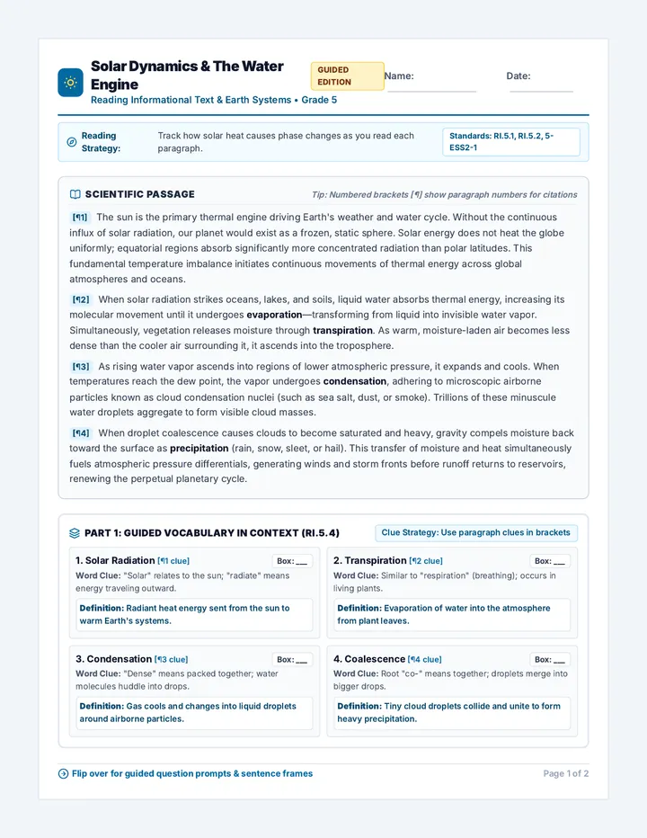Solar Engine Guided Worksheet