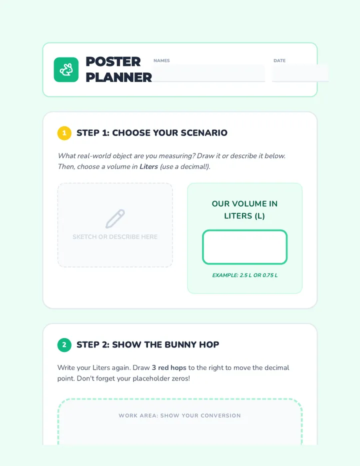 Poster Planner Worksheet
