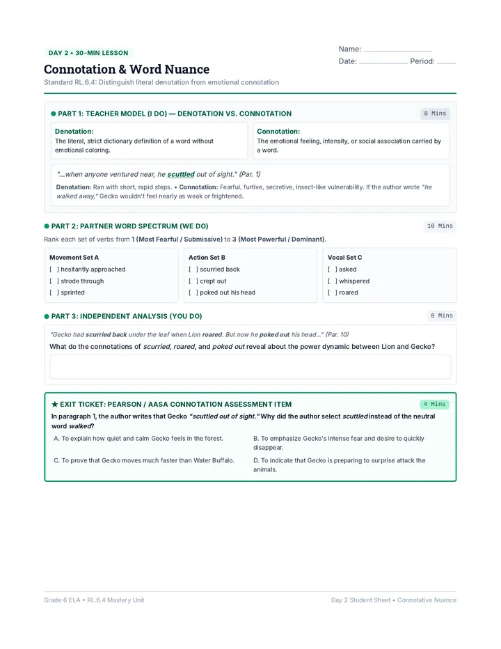 Word Connotation Activity