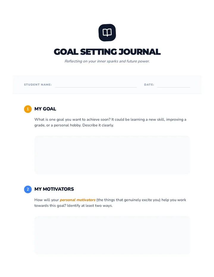 Goal Setting Journal Entry