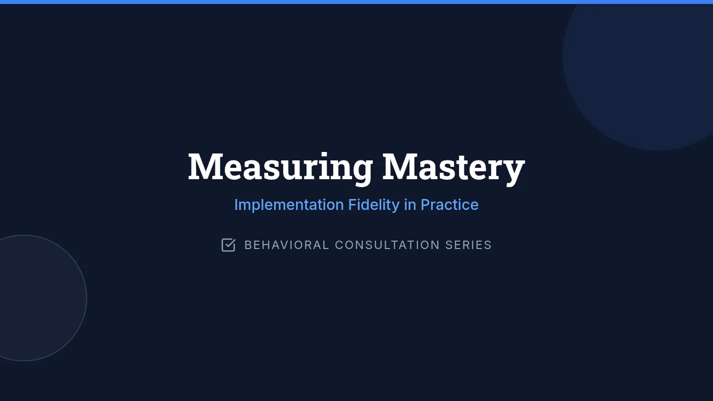 Measuring Mastery Slides