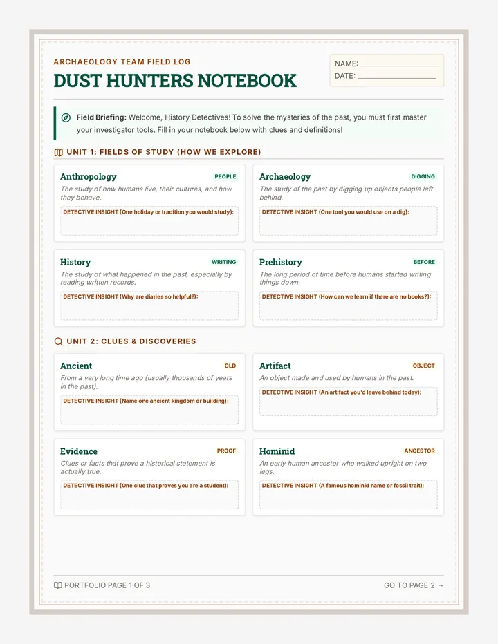Clue Tracker Worksheet