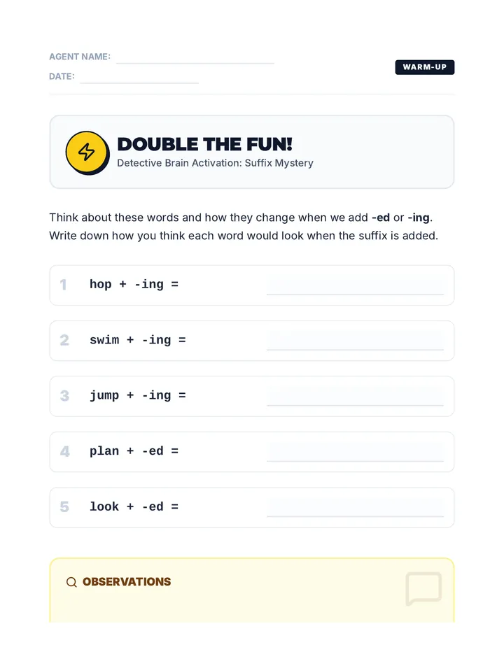 Double the Fun Warm Up