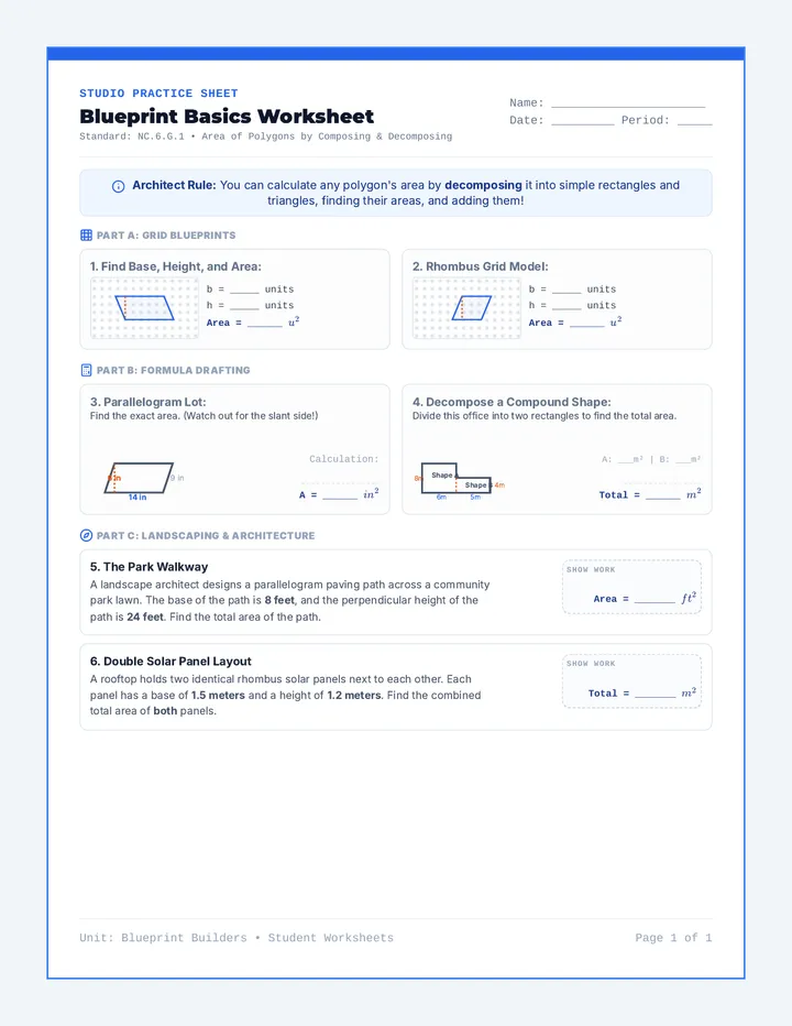 Blueprint Basics Worksheet
