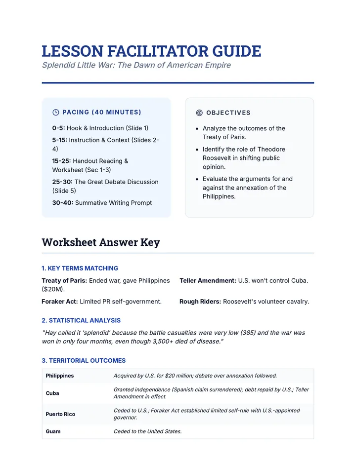 Lesson Facilitator Guide