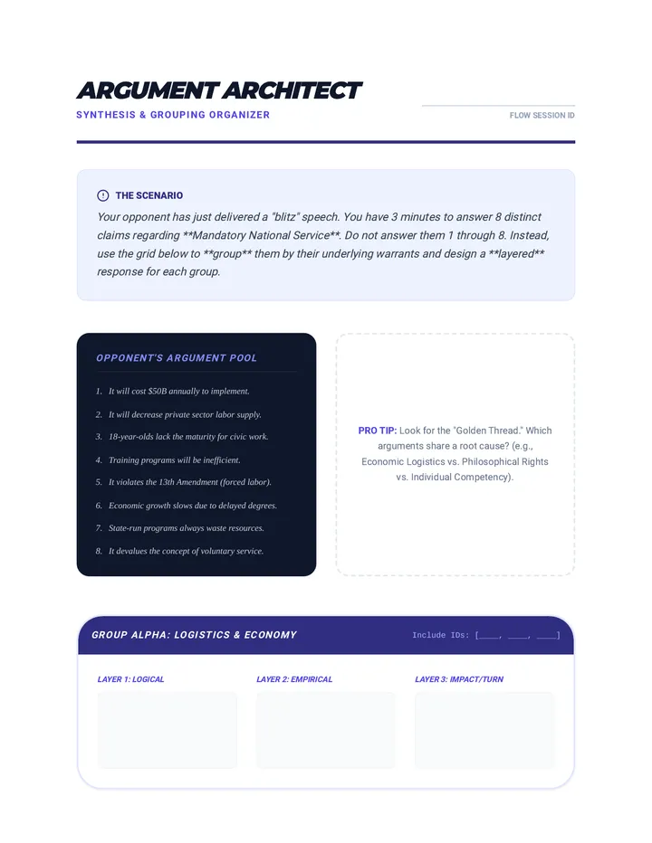 Argument Architect Organizer
