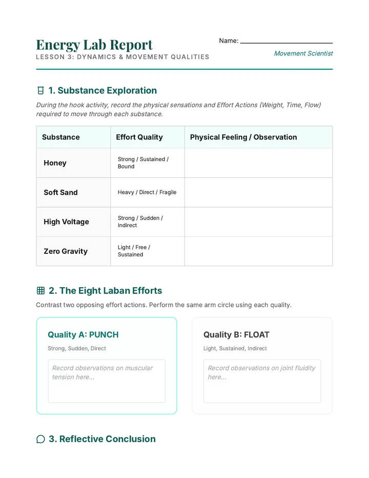 Energy Lab Report Worksheet
