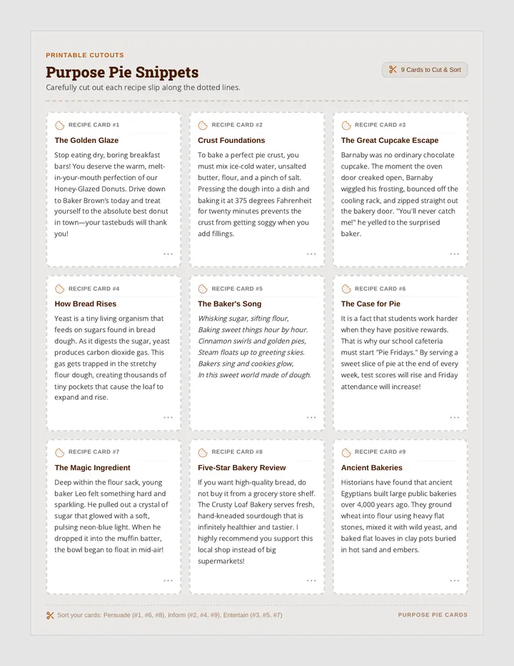 Purpose Pie Cards