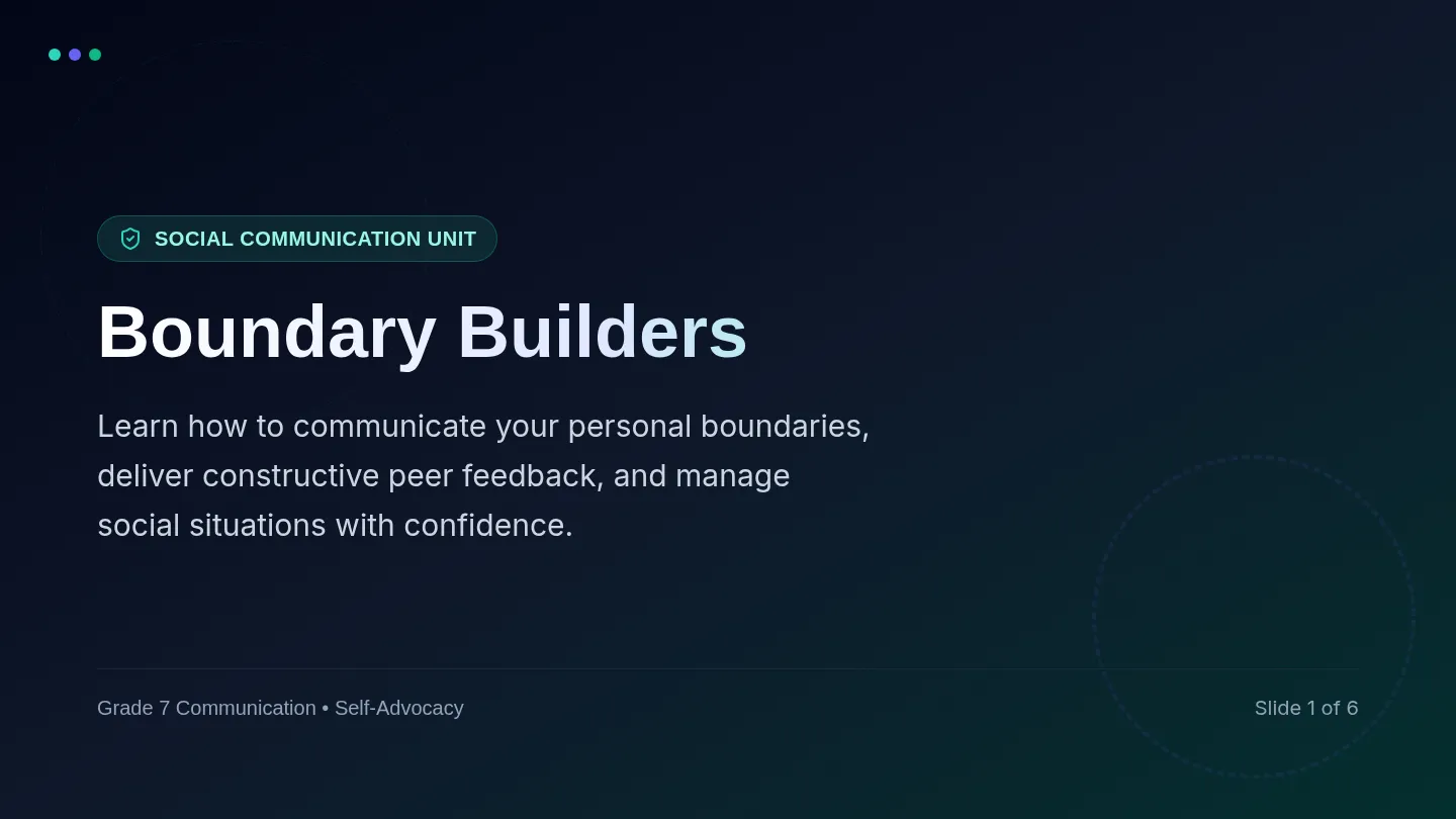 Boundary Builders Slides