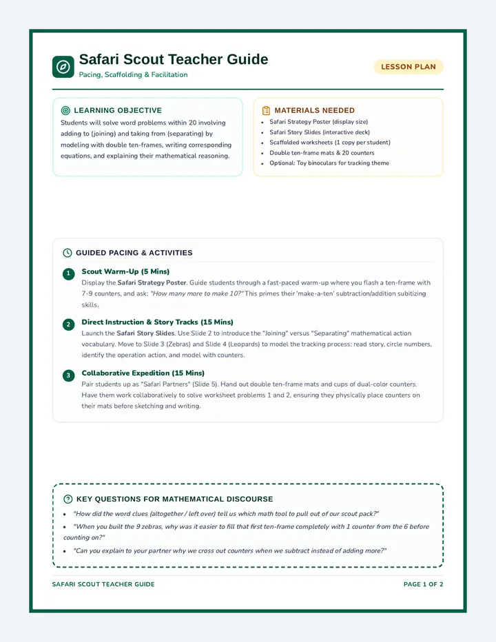 Safari Scout Teacher Guide