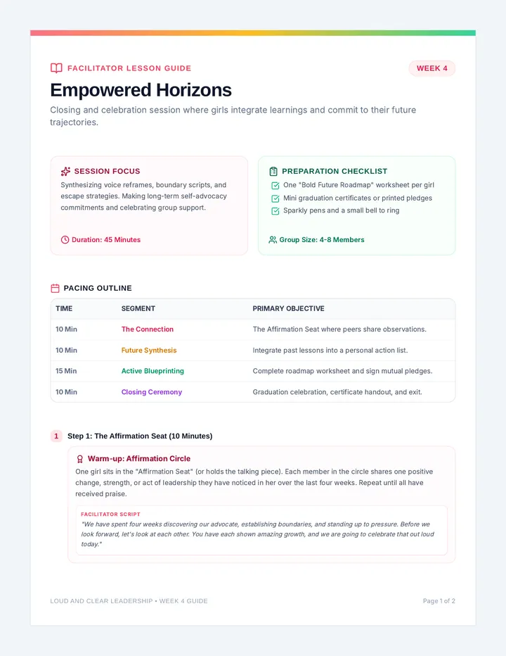 Empowered Horizons Teacher Guide