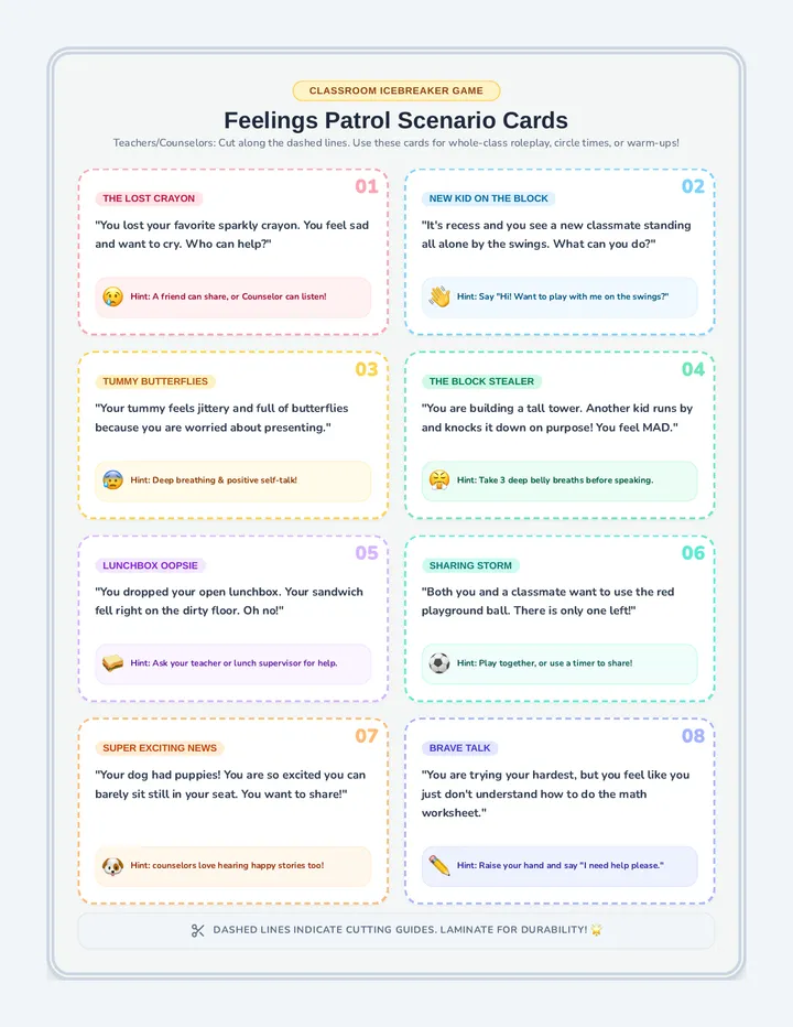 Feelings Patrol Cards