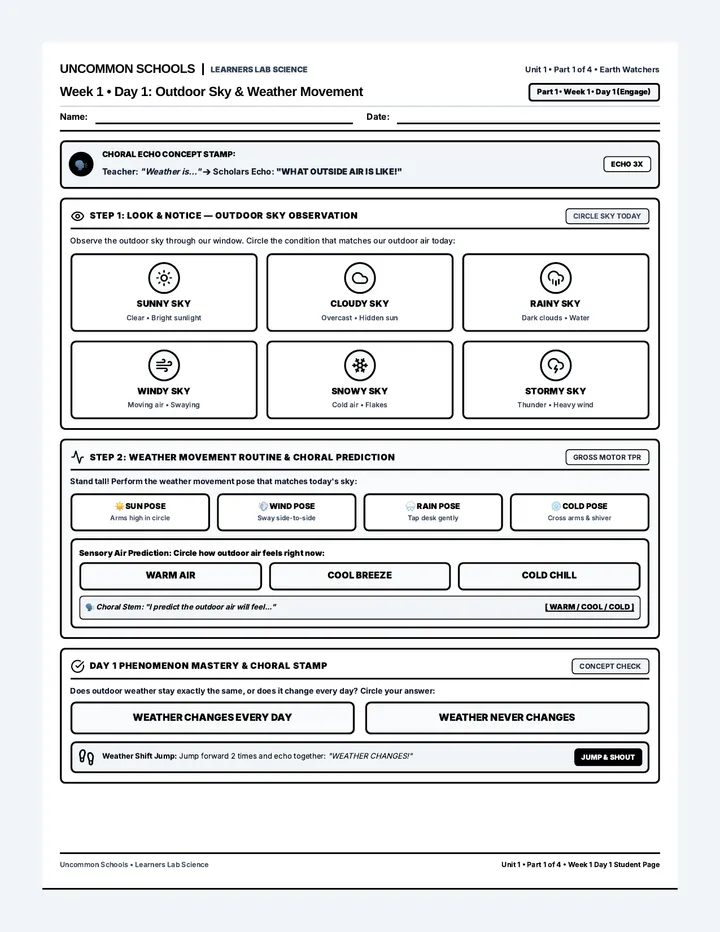 Earth Watchers 1 Student Workbook