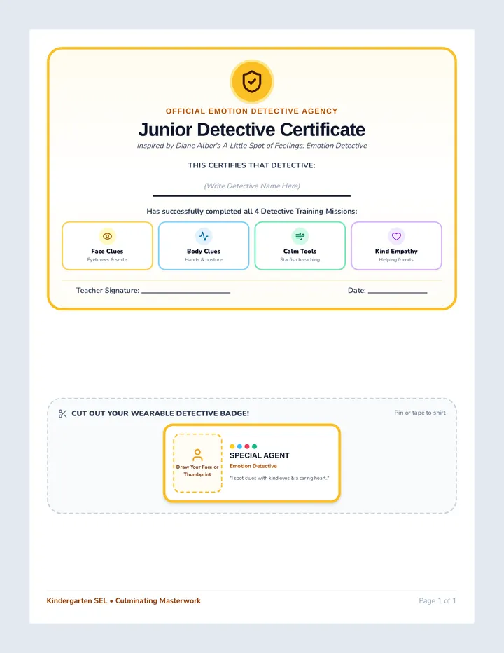 Junior Detective Certificate