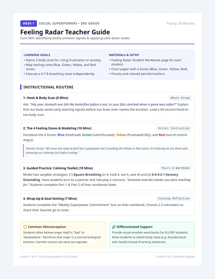 Feeling Radar Teacher Guide