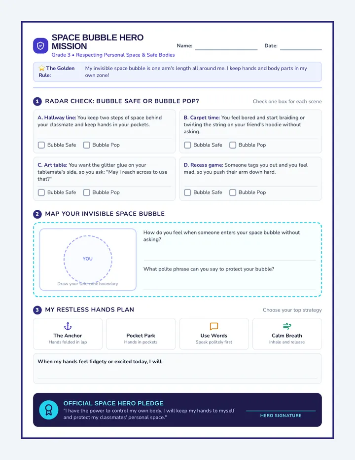 Space Bubble Hero Activity