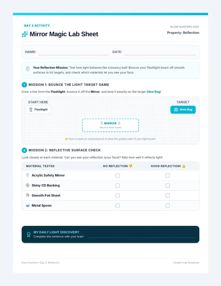 Mirror Magic Lab Sheet