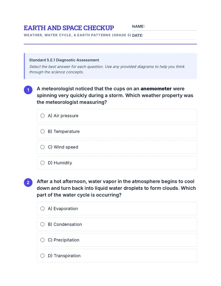 Sky Watcher Quiz Assessment