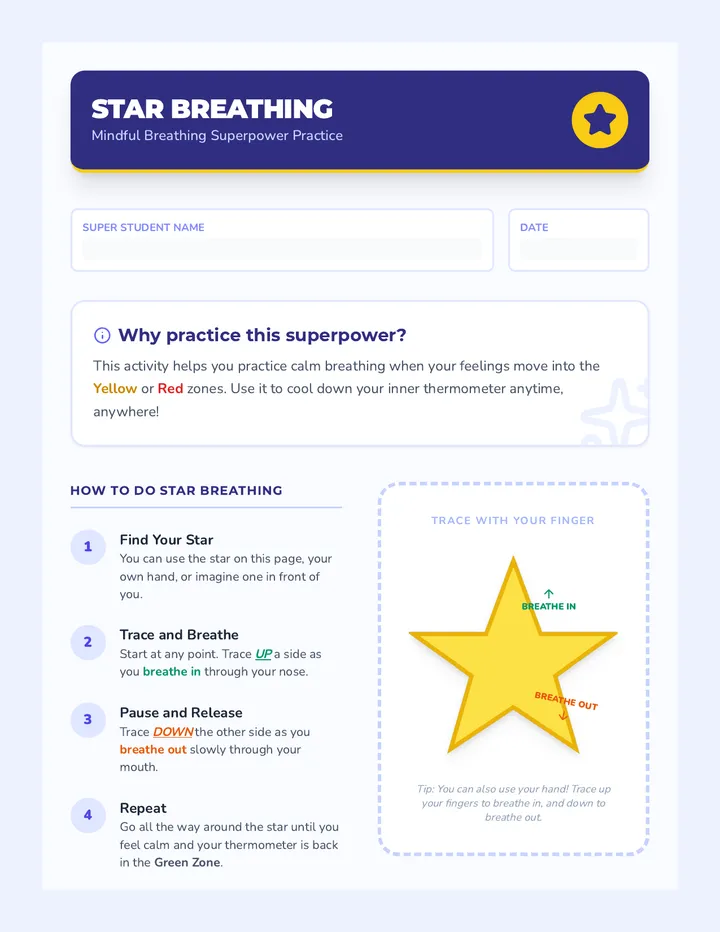 Mindful Breathing Practice Activity