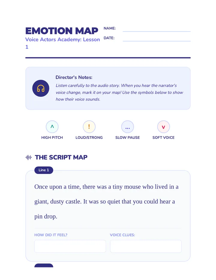 Emotion Map Worksheet