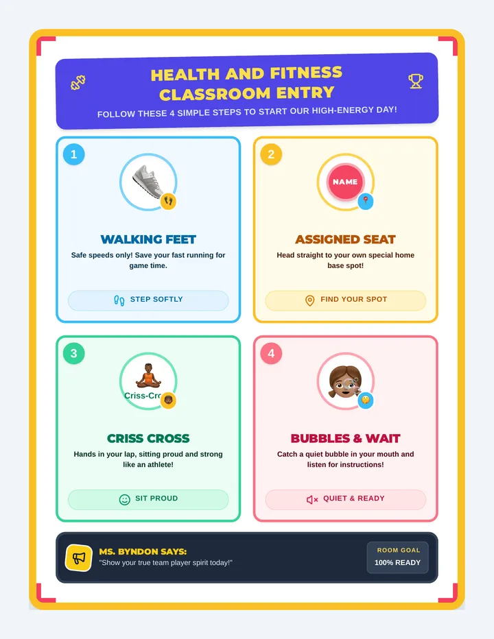 Gym Ready Rules Poster