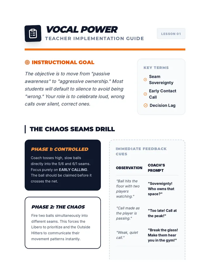 Calling Cues Teacher Guide