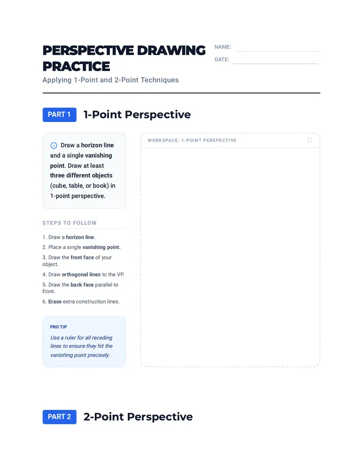 Perspective Practice Worksheet