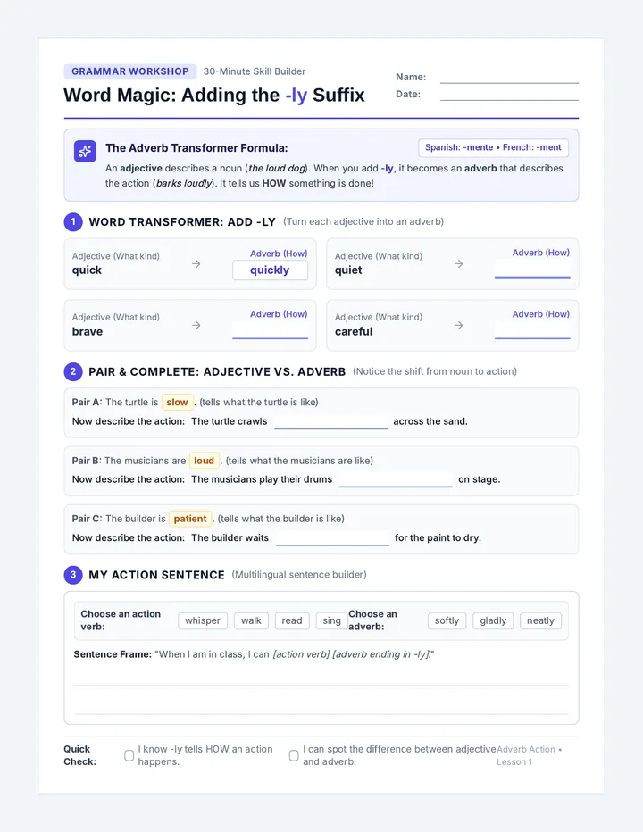 Word Magic Worksheet
