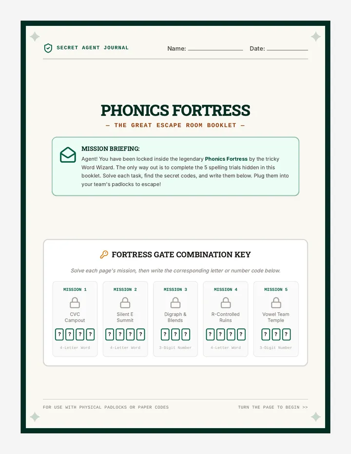 Phonics Fortress Booklet