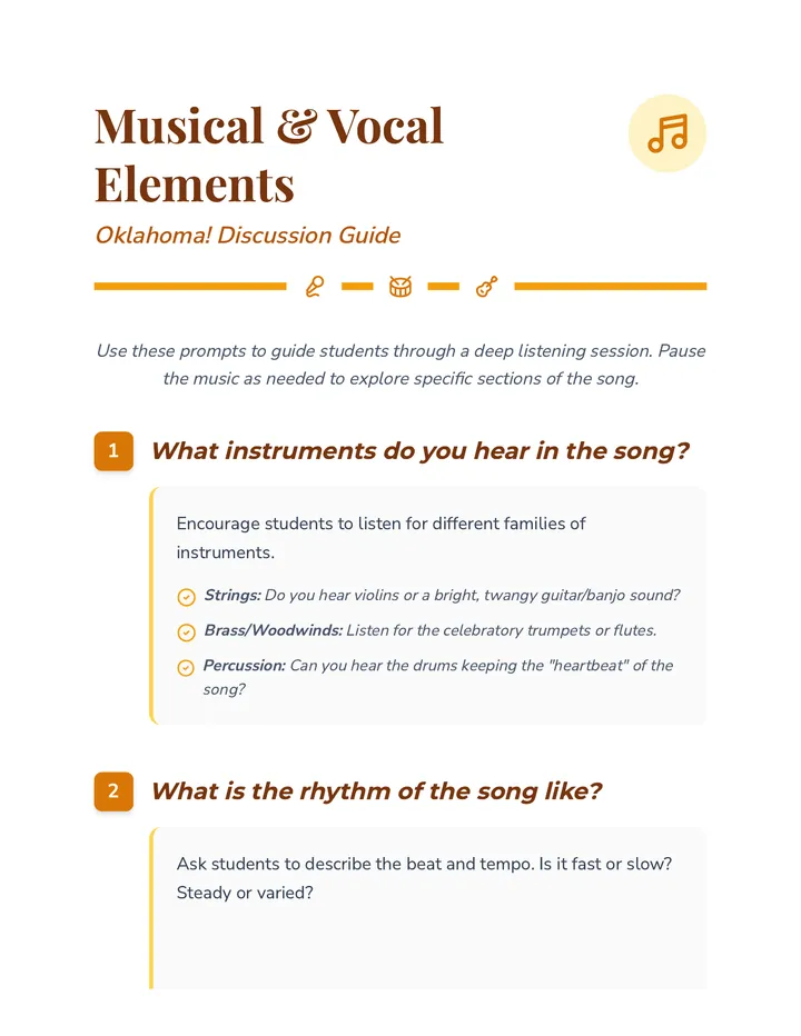 Musical Elements Discussion Guide