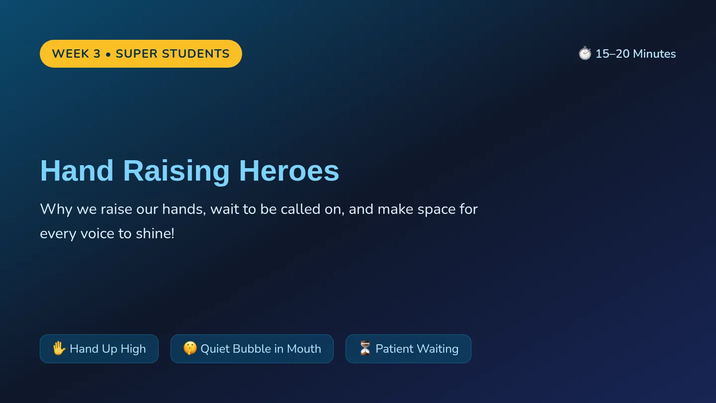 Hand Raising Heroes Slides