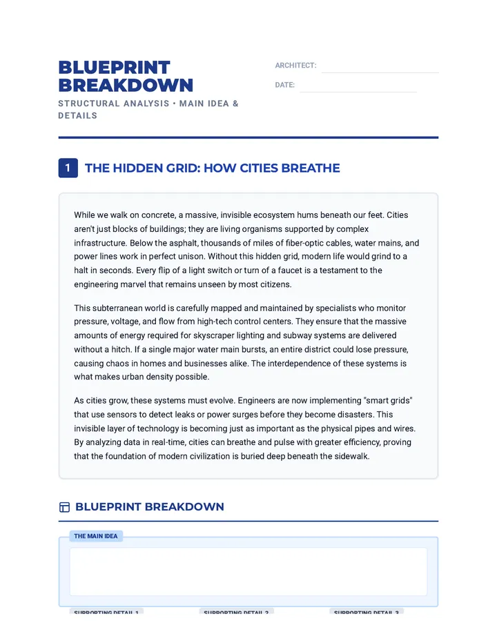Blueprint Breakdown Worksheet