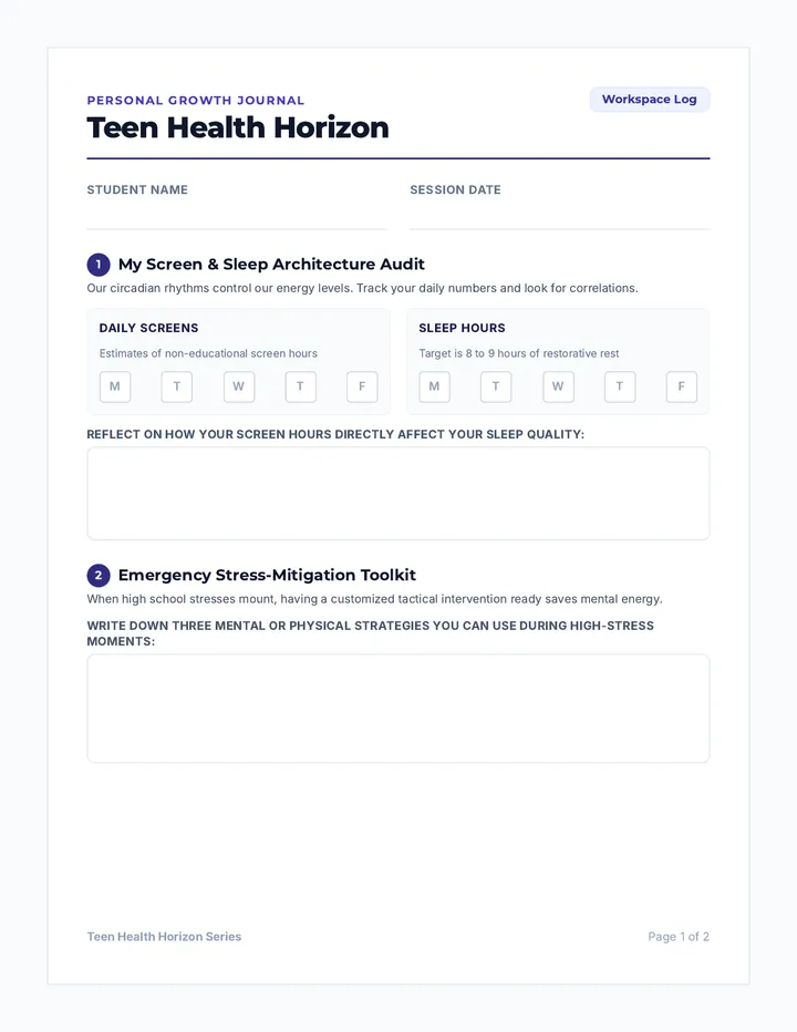 Teen Horizon Student Workbook