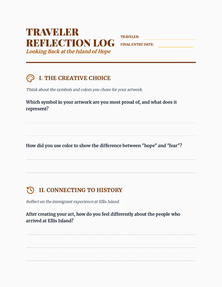 Traveler Reflection Log