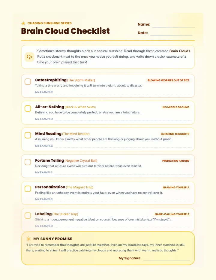 Brain Cloud Checklist