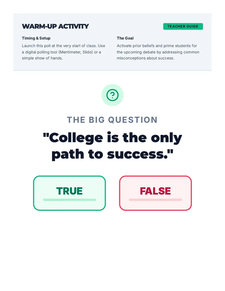 Success Path Poll Warmup