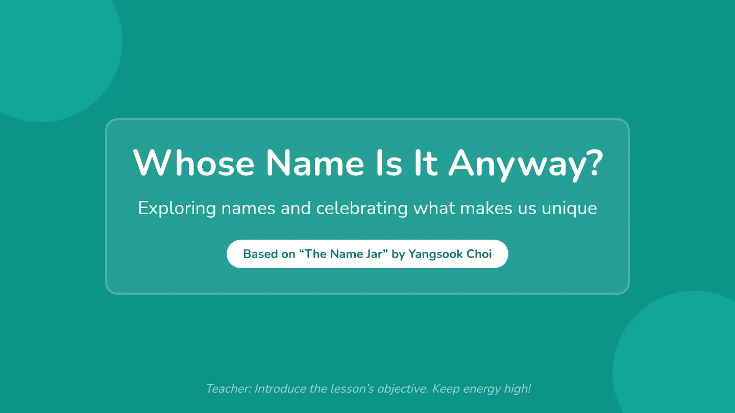 Name Celebration Slides Deck