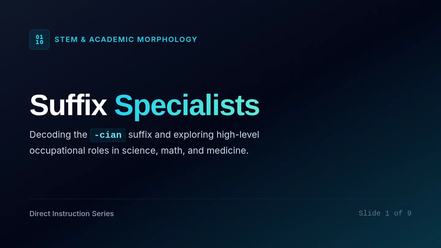 Suffix Specialists Slides