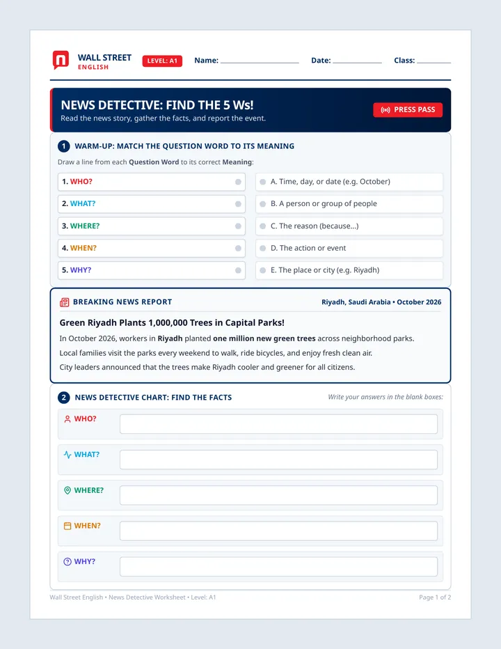 News Detective Worksheet