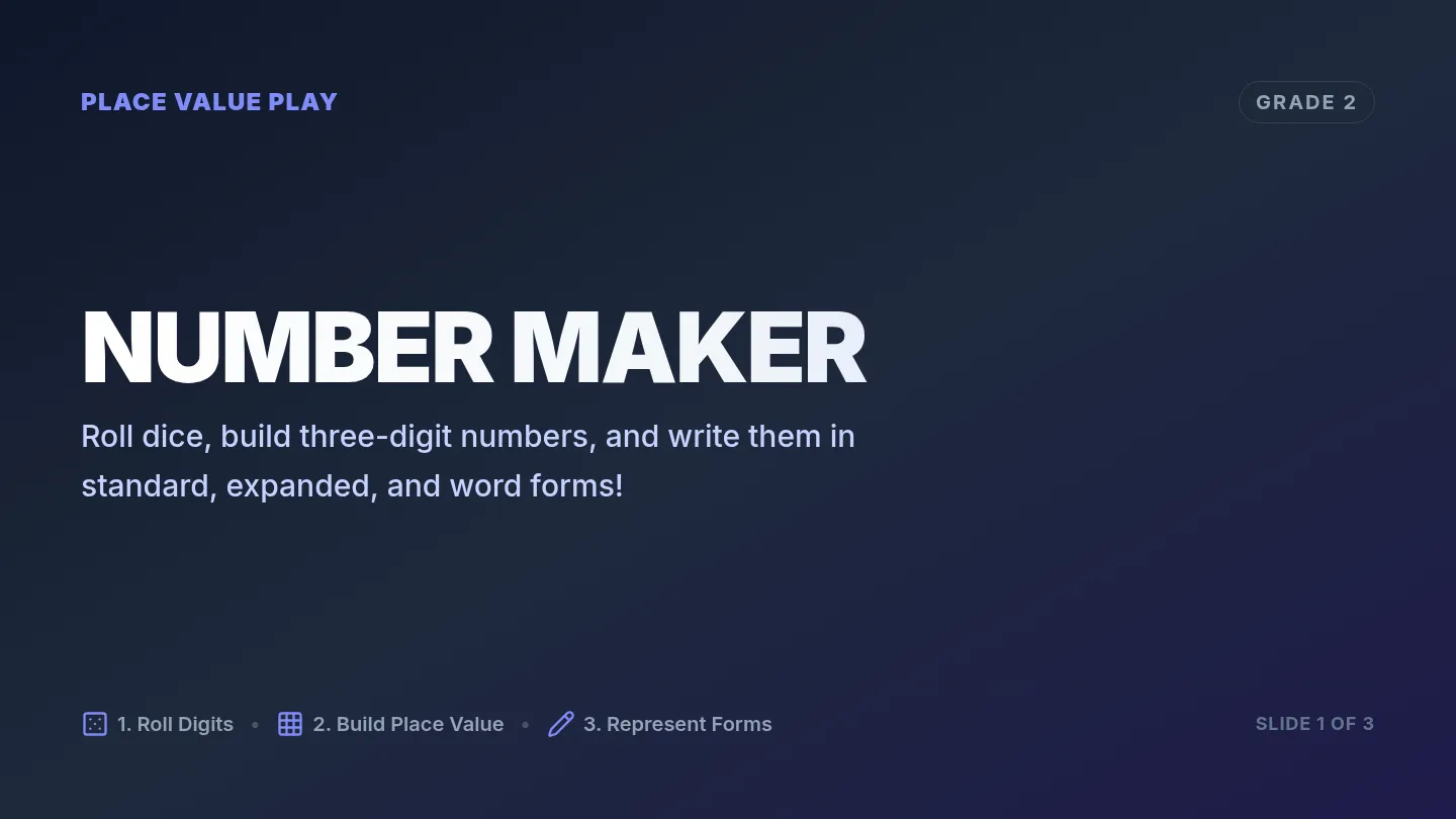 Number Maker Slides