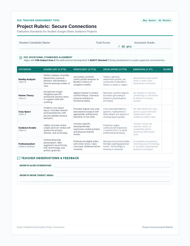 Secure Connections Grading Rubric