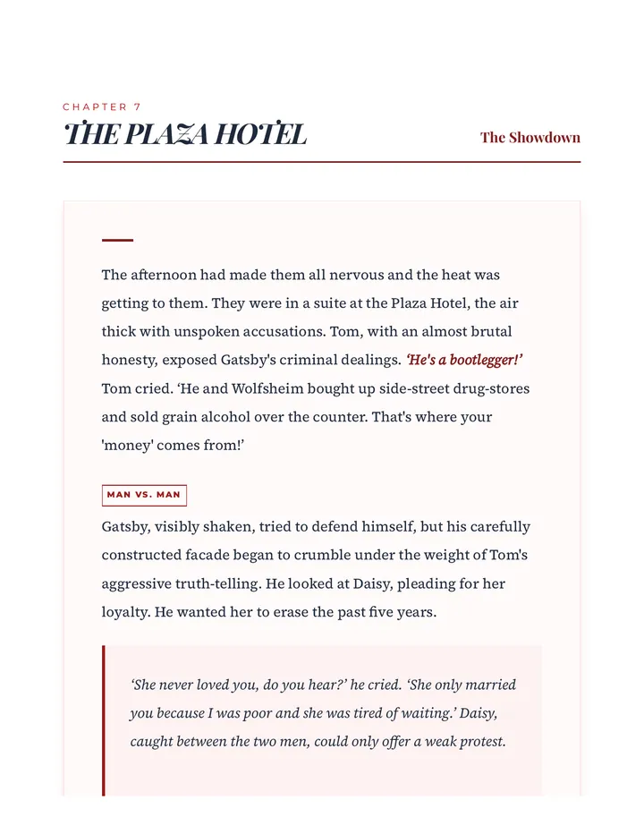 Chapter 7 Excerpt Plaza Hotel Confrontation