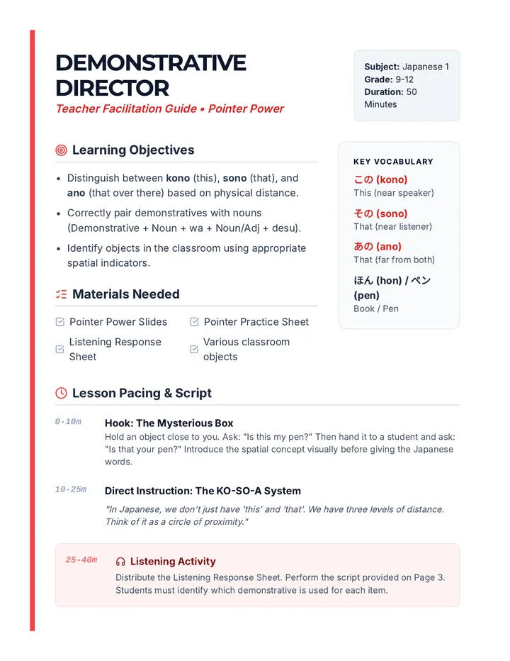 Demonstrative Director Guide