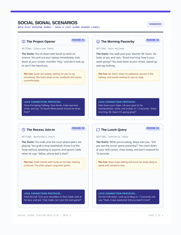 Social Signal Scenarios