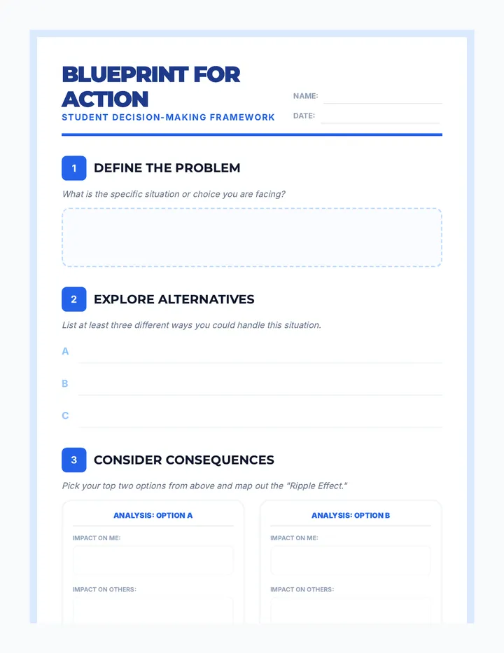 Blueprint Action Worksheet