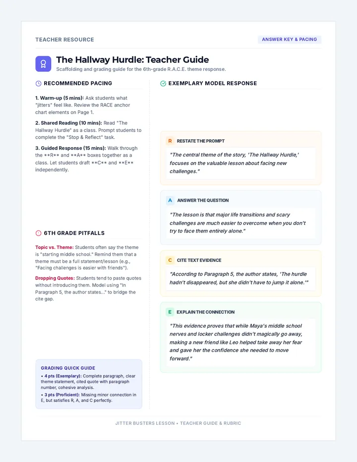 Hallway Hurdle Teacher Guide
