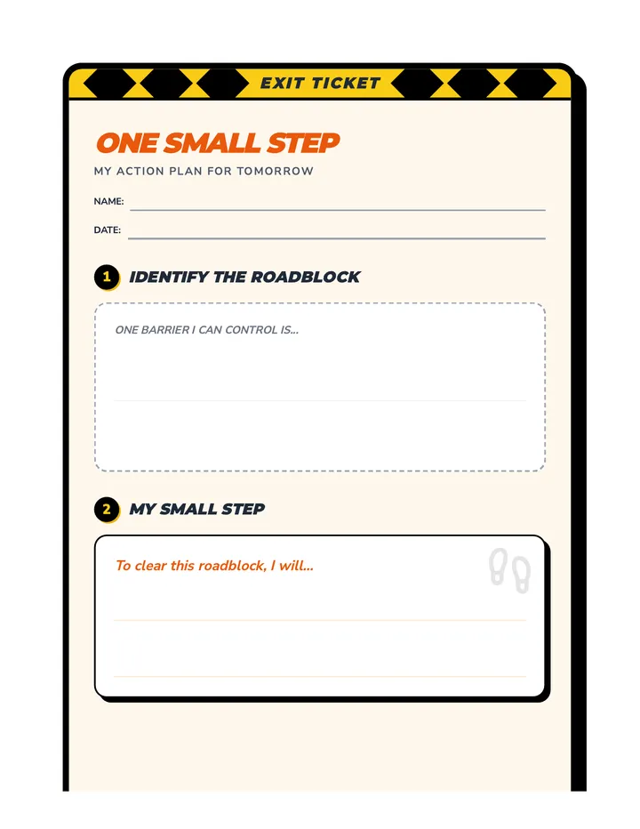 One Small Step Exit Ticket