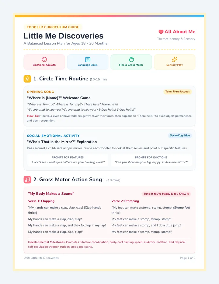 Little Me Lesson Guide